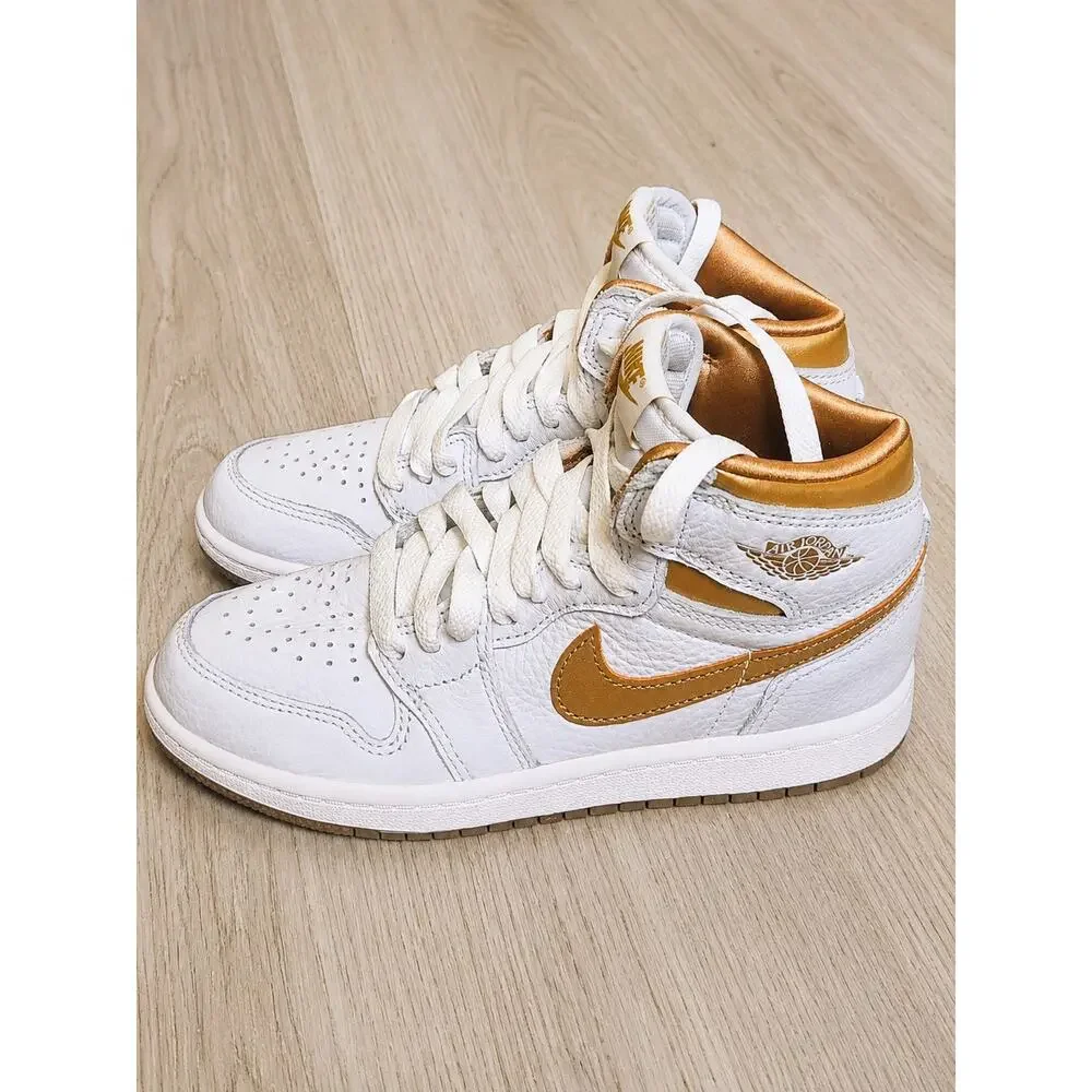 Air Jordan 1 Retro High OG Metallic Gold Kids Youth 1Y FD2597-107